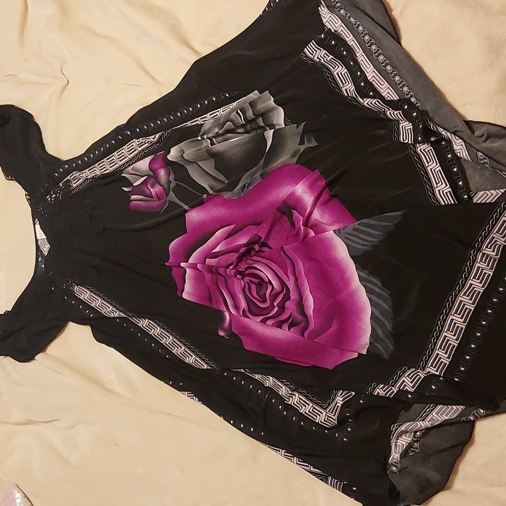 Purple and Black Rose Dress